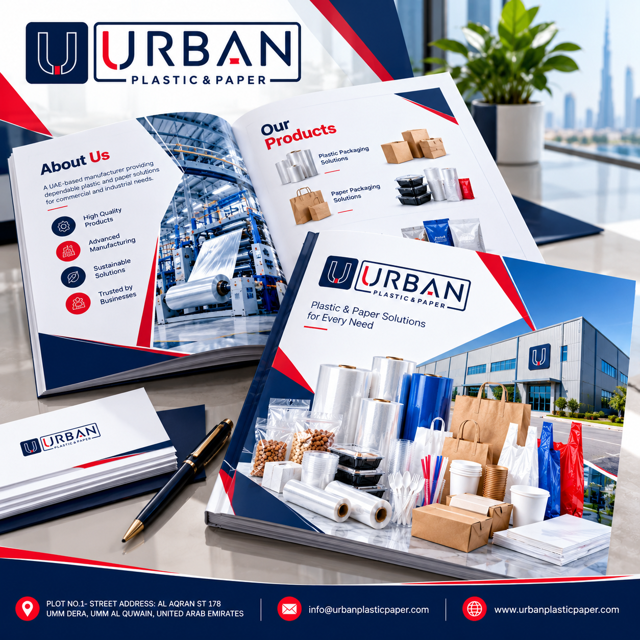 Urban Plastic and Paper corporate product brochure